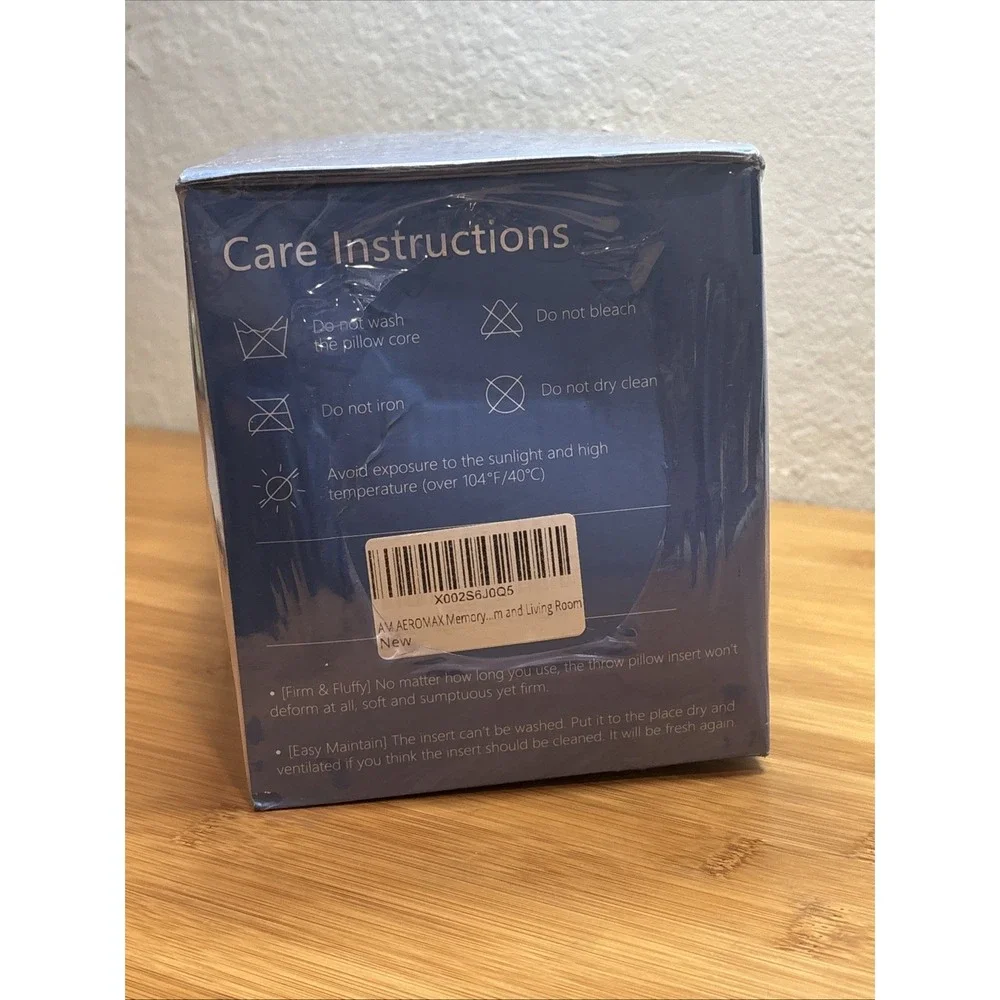 AM AEROMAX 16x16‎ Pillow Insert Memory Foam Throw Pillow Insert Square.  Sealed!